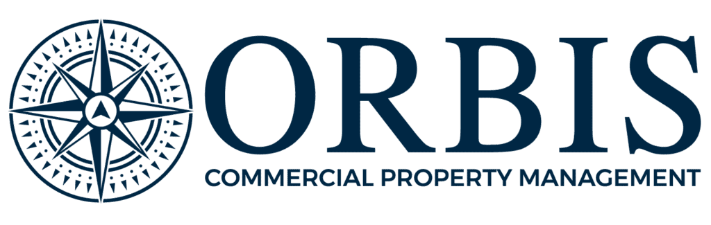 Orbis Commercial Property Management logo featuring a circular emblem and bold text for brand recognition and professional appearance.